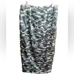 EUC | Curvy Girl by Ashley Stewart | Camo | Camouflage Skirt - Size 1X